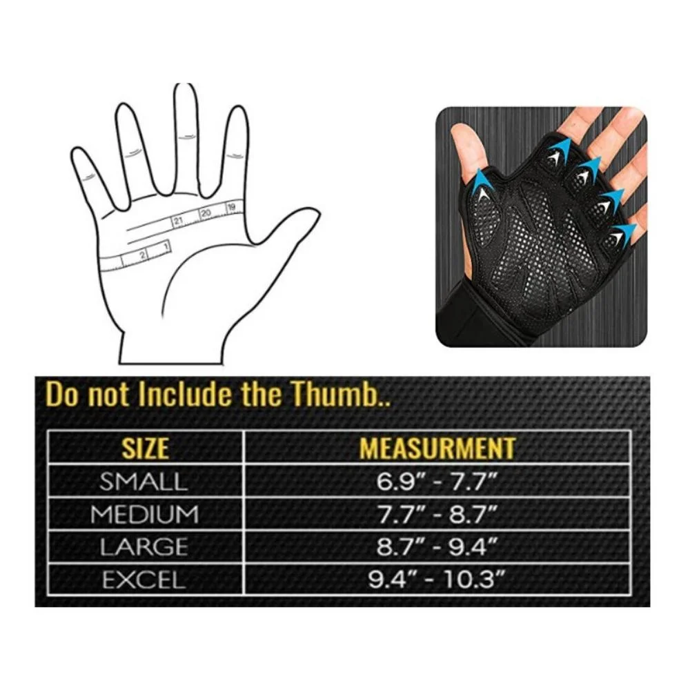 Hand Support Weight Lifting Workout Gloves with Built-in Wrist Wraps Men Women Unisex Great for Gym Fitness, Cross Training Wyz19643