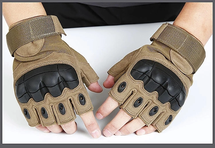 Hard Knuckle Fingerless Half Finger Climbing Outdoor Training Workout Hunting Shooting Combat Tactical Gloves