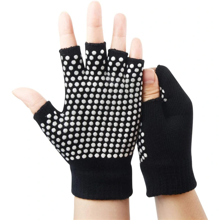 Non Slip Grip Fingerless Workout Custom Training Weight Lifting Pilates Yoga Gloves