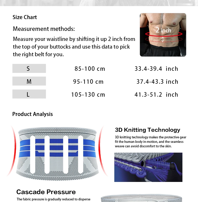 5023#Custom Gym Waist Brace Adjustable Waist Support Waist Support Lumbar