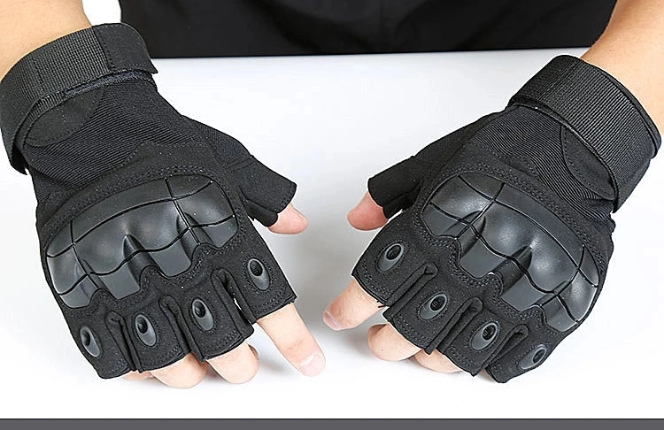 Hard Knuckle Fingerless Half Finger Climbing Outdoor Training Workout Hunting Shooting Combat Tactical Gloves