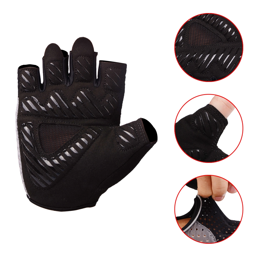 Short Finger Men Workout Weight Lift Fitness Half Logo Breathable Gym Glove